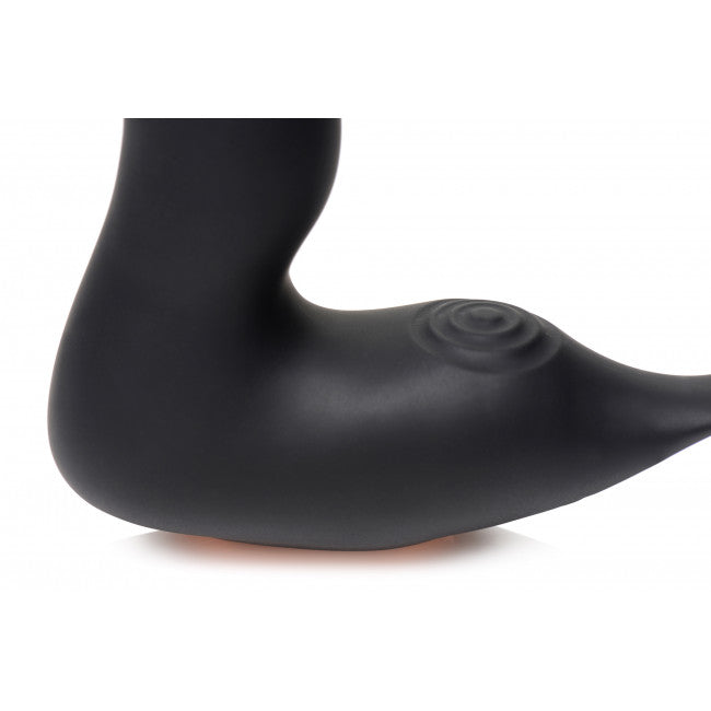 Swell Inflatable & Vibrating Prostate Plug + Cock & Ball Ring Remote Control Black