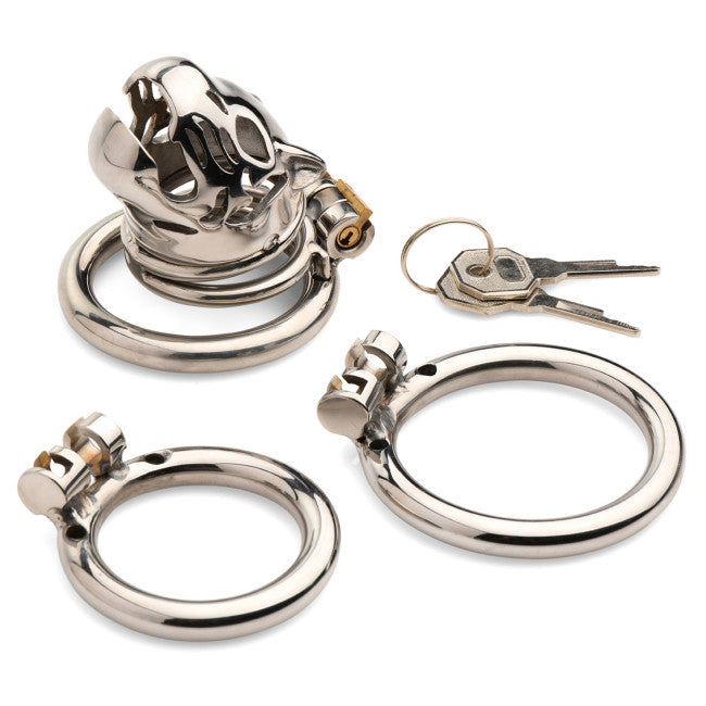 Master Series Caged Cougar Locking Chastity Cage Silver