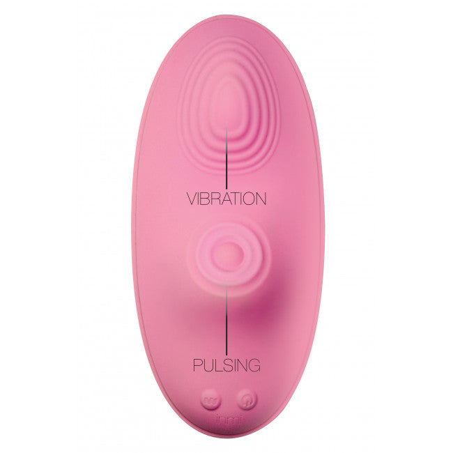 Inmi The Pulse Slider 28X Pulsing & Vibrating Silicone Pad with Remote Pink