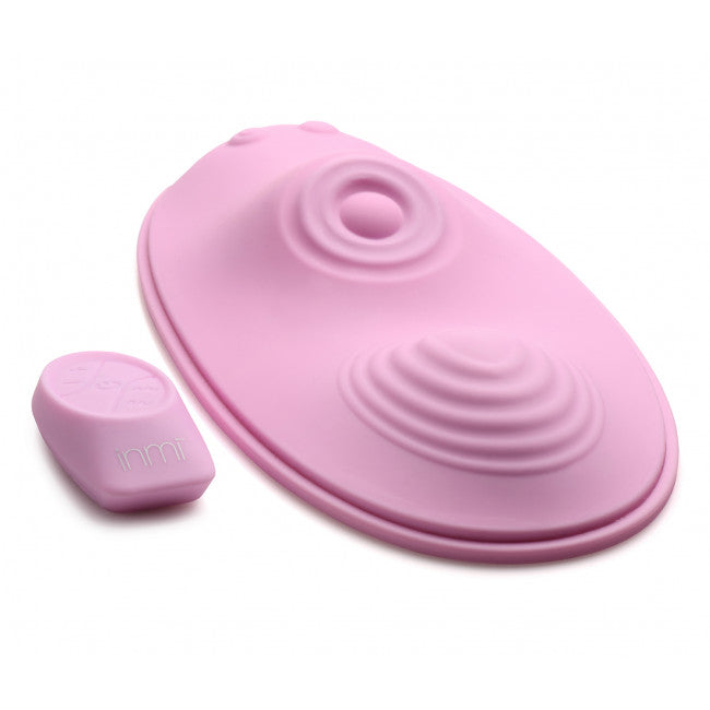 Inmi The Pulse Slider 28X Pulsing & Vibrating Silicone Pad with Remote Pink
