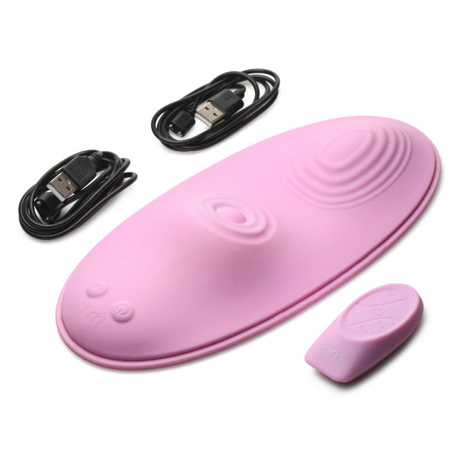 Inmi The Pulse Slider 28X Pulsing & Vibrating Silicone Pad with Remote Pink