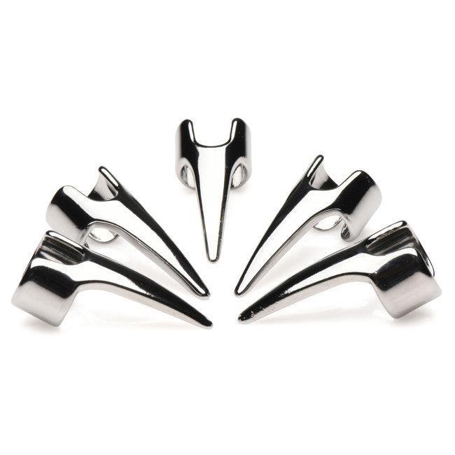 Master Series Clawed 5pc Sensation Play Rings Silver
