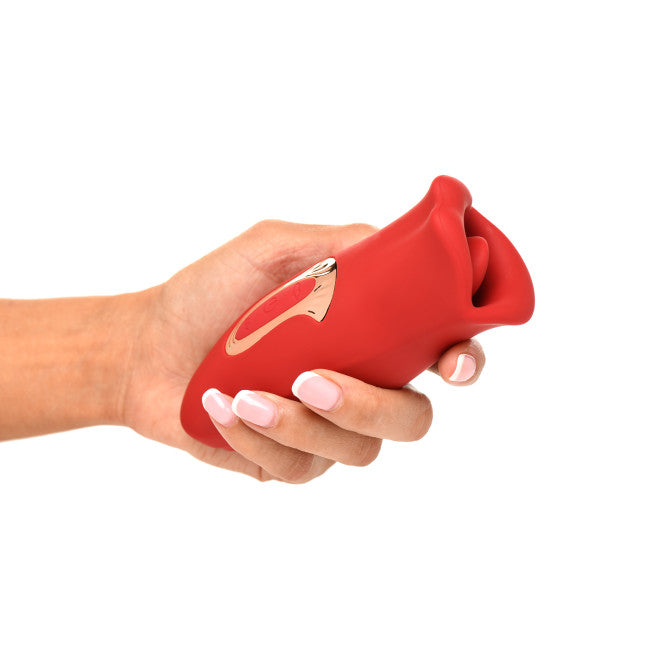 Lickgasm Lickgasm Kiss & Tell Mini Kissing & Vibrating Clitoral Stimulator Red
