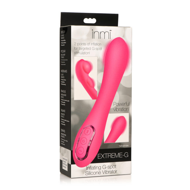Inmi Extreme-G Inflating G-Spot Silicone Vibrator Pink