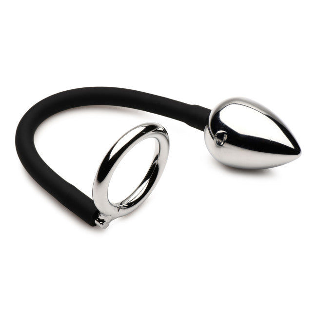Master Series Tug + Plug Cock & Ball Ring with Anal Plug