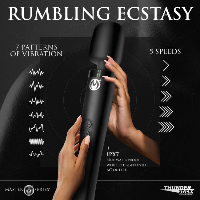 Master Series Thunderstick Pro Wand Massager Black