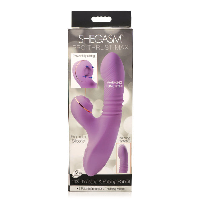 Shegasm Pro-Thrust Max 14X Thrusting & Pulsing Silicone Rabbit Purple