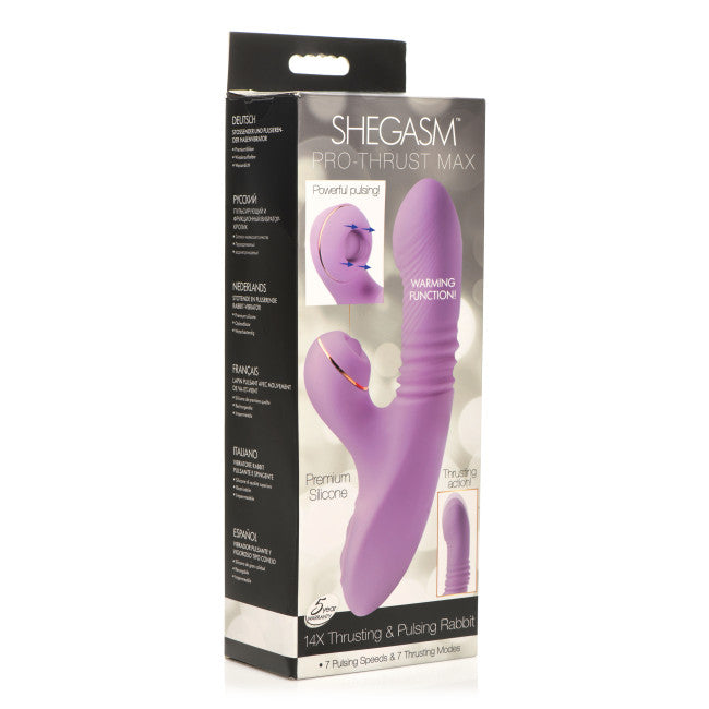 Shegasm Pro-Thrust Max 14X Thrusting & Pulsing Silicone Rabbit Purple