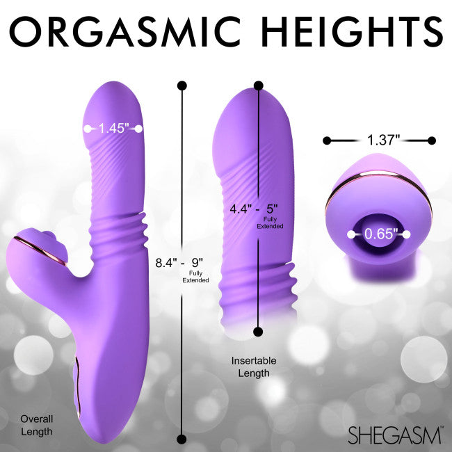 Shegasm Pro-Thrust Max 14X Thrusting & Pulsing Silicone Rabbit Purple