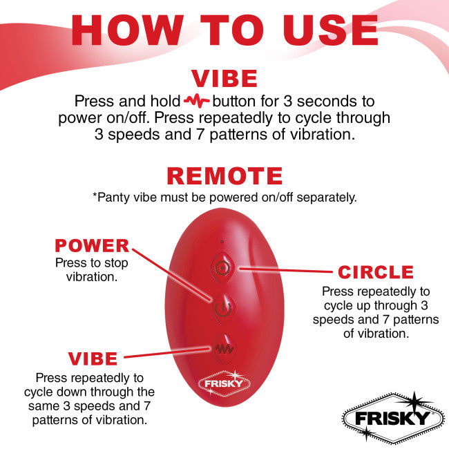 Frisky Love Connection Silicone Panty Vibe with Remote Control