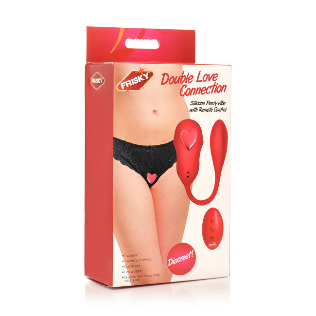 Frisky Double Love Connection Silicone Panty Vibe with Remote Control