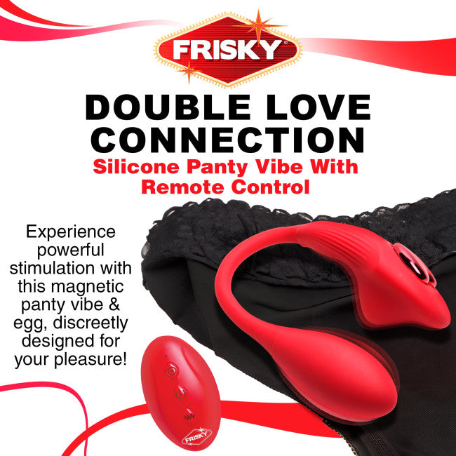 Frisky Double Love Connection Silicone Panty Vibe with Remote Control