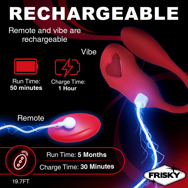 Frisky Double Love Connection Silicone Panty Vibe with Remote Control