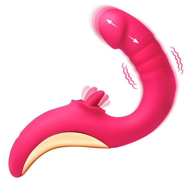 Lickgasm Tease & Please Thrusting & Licking Vibrator Pink