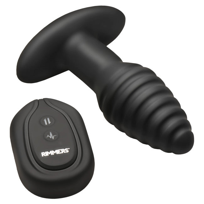 Rimmers Model-E Vibrating Rimming Plug with Remote Control Black