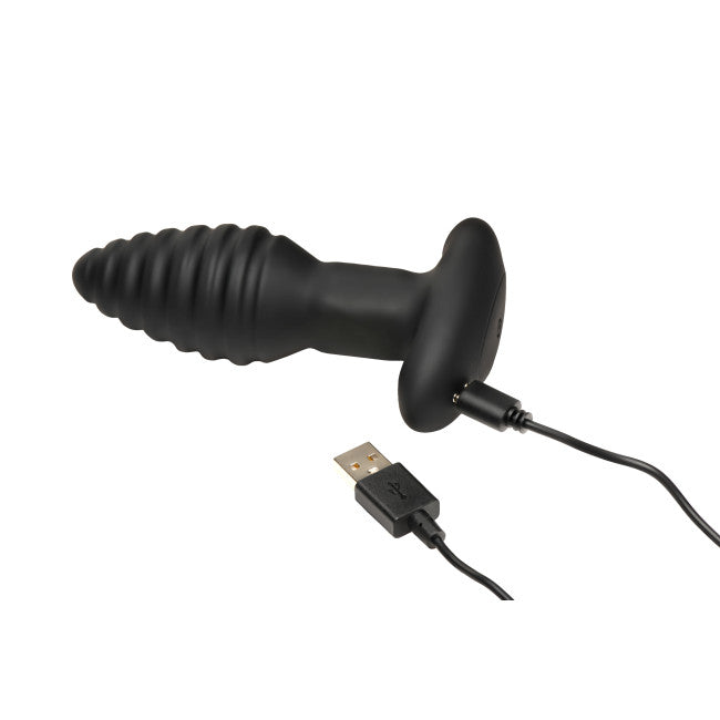 Rimmers Model-E Vibrating Rimming Plug with Remote Control Black