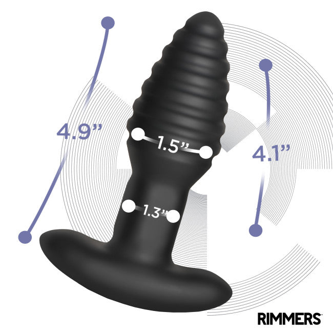 Rimmers Model-E Vibrating Rimming Plug with Remote Control Black