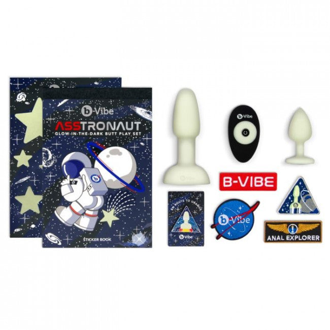 b-Vibe Astronaut Glow-in-the-Dark Butt Play Set