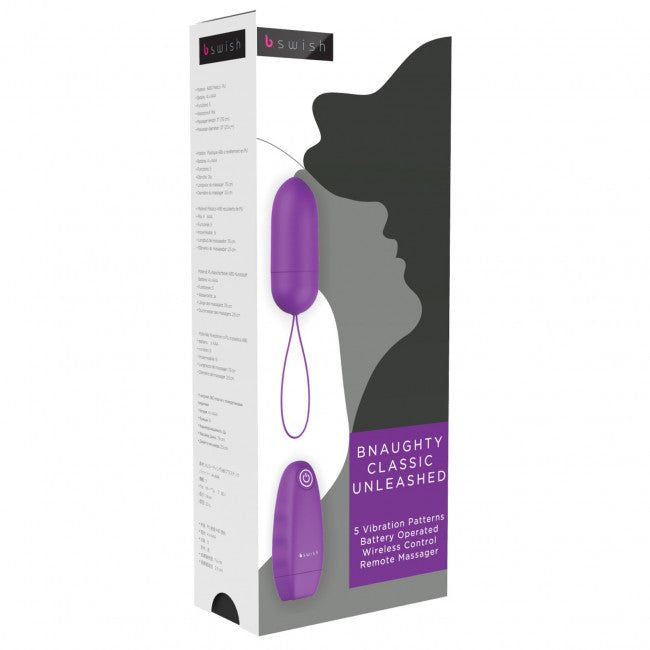 Bswish Bnaughty Classic Unleashed Wireless Vibrating Egg Purple