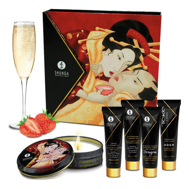 Shunga Geisha Secrets Collection Sparkling Strawberry Wine 5 pcs