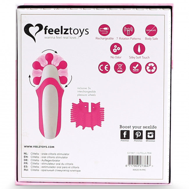 FeelzToys Clitella Oral Clitoral Stimulator Pink
