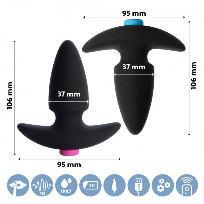 FeelzToys FunkyButts Remote Controlled Butt Plug Set for Couples