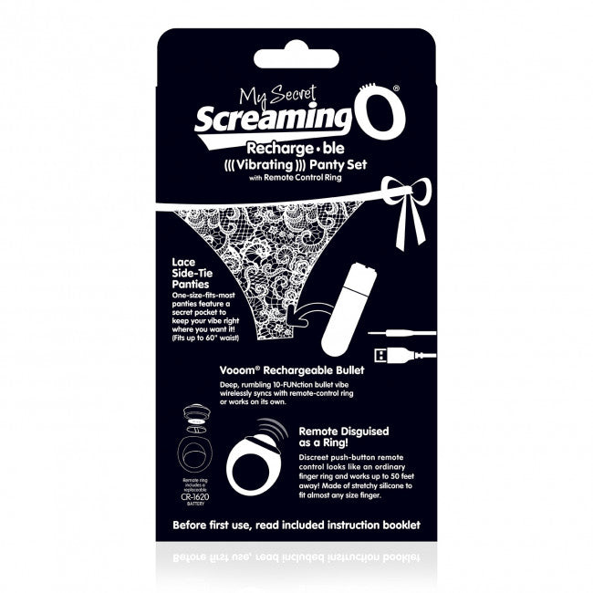 The Screaming O Charged Remote Control Panty Vibe Set Black