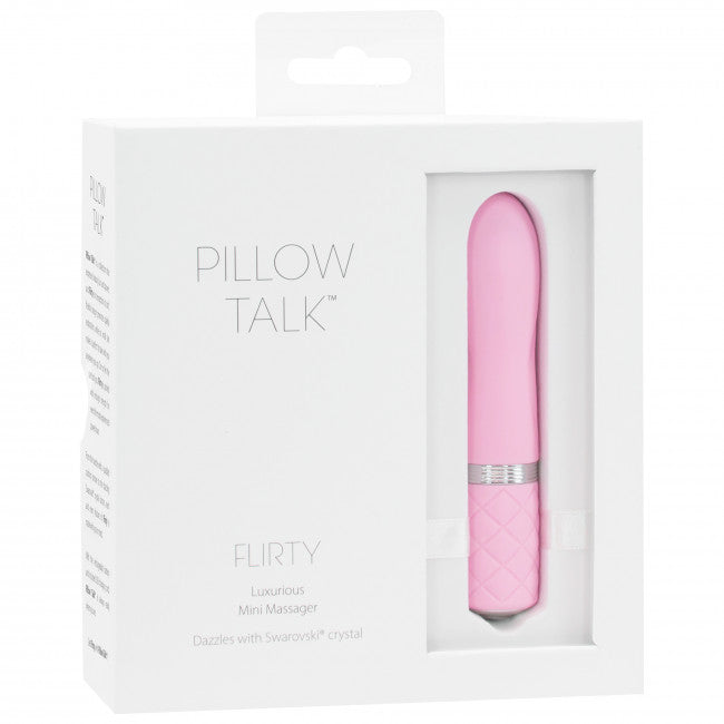 Pillow Talk Flirty Luxurious Mini Massager with Swarovski Crystal Pink