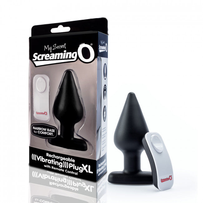 The Screaming O Rechargable Vibrating Plug XL Black