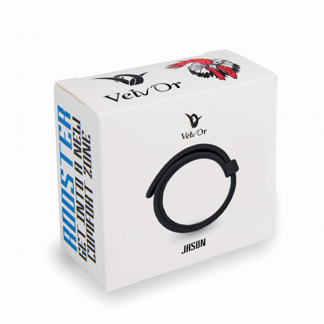 Velv'Or Rooster Jason Size Adjustable Firm Strap Design Cock Ring Black