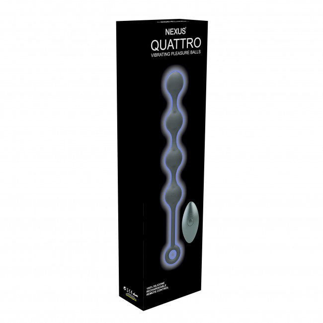 Nexus Quattro Remote Control Vibrating Pleasure Beads Black