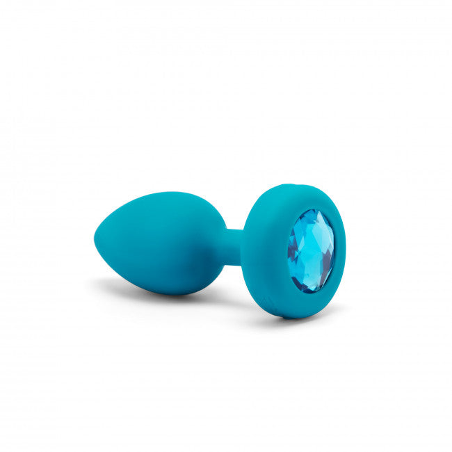 b-Vibe Vibrating Jewel Plug S/M Aquamarine