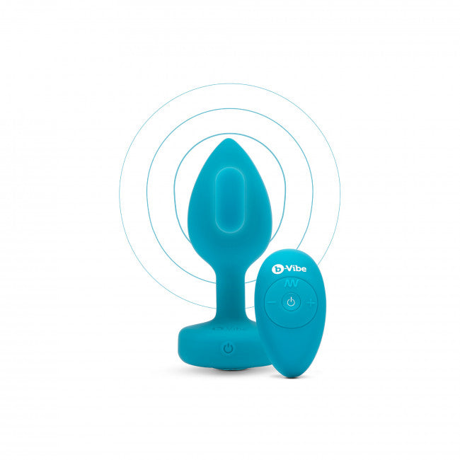 b-Vibe Vibrating Jewel Plug S/M Aquamarine