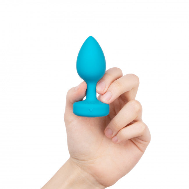 b-Vibe Vibrating Jewel Plug S/M Aquamarine