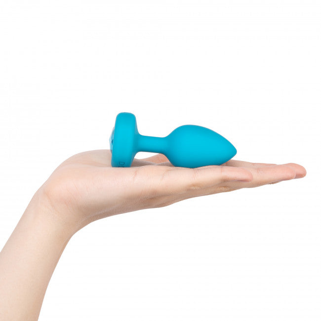 b-Vibe Vibrating Jewel Plug S/M Aquamarine