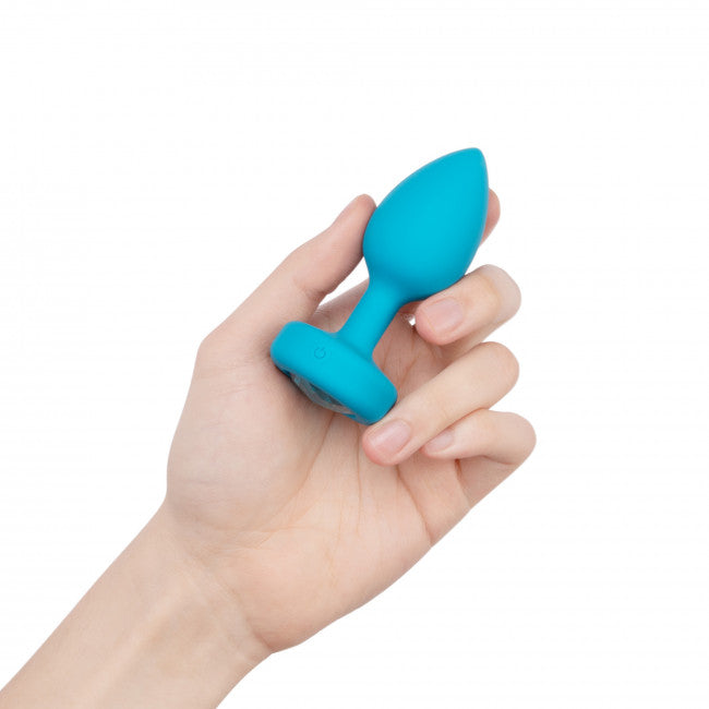 b-Vibe Vibrating Jewel Plug S/M Aquamarine
