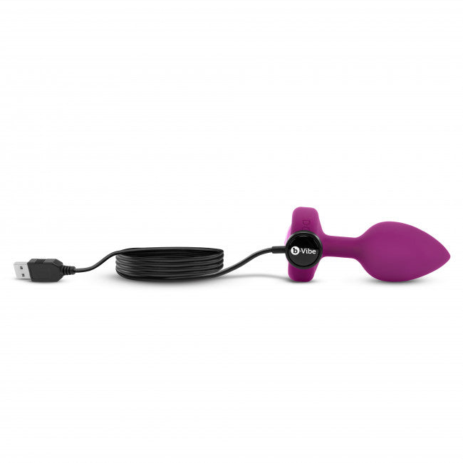 b-Vibe Vibrating Jewel Plug S/M Pink Ruby