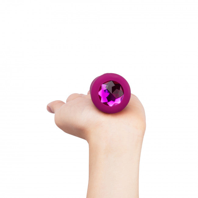 b-Vibe Vibrating Jewel Plug S/M Pink Ruby