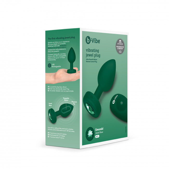 b-Vibe Vibrating Jewel Plug M/L Emerald