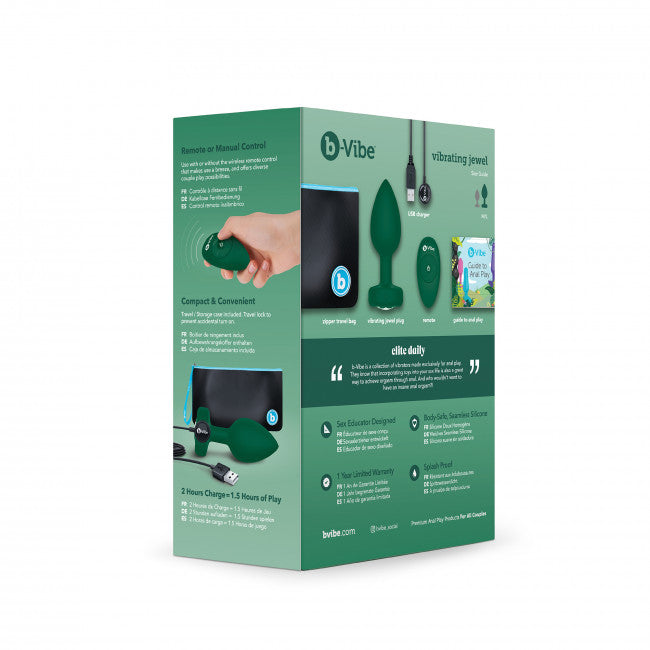 b-Vibe Vibrating Jewel Plug M/L Emerald