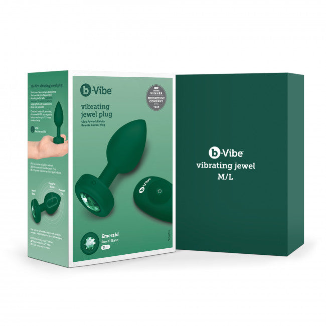b-Vibe Vibrating Jewel Plug M/L Emerald