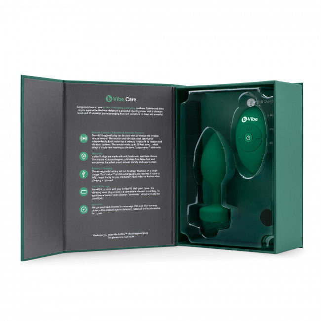 b-Vibe Vibrating Jewel Plug M/L Emerald