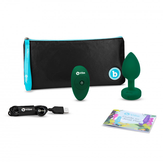 b-Vibe Vibrating Jewel Plug M/L Emerald
