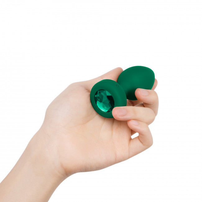 b-Vibe Vibrating Jewel Plug M/L Emerald