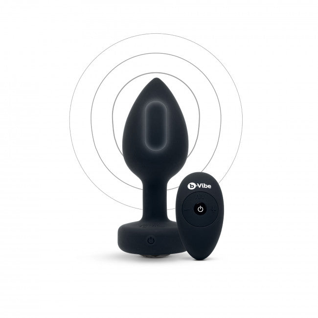 b-Vibe Vibrating Jewel Plug M/L Black Diamond