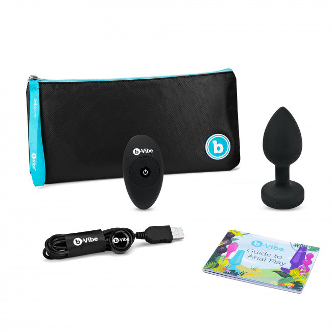 b-Vibe Vibrating Jewel Plug M/L Black Diamond