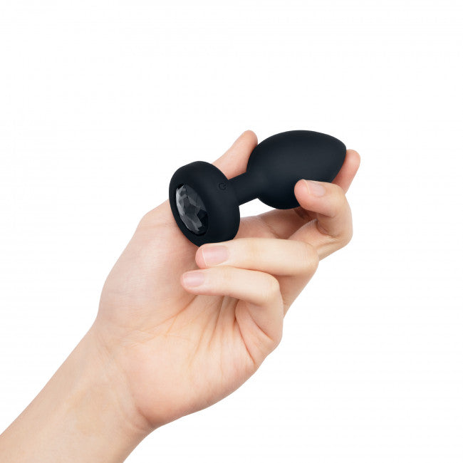 b-Vibe Vibrating Jewel Plug M/L Black Diamond