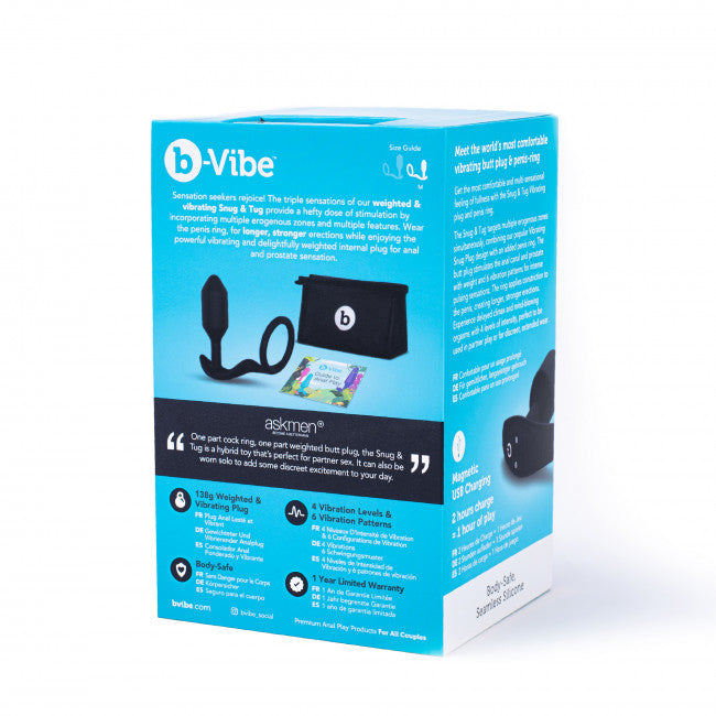 b-Vibe Vibrating Snug & Tug Black M