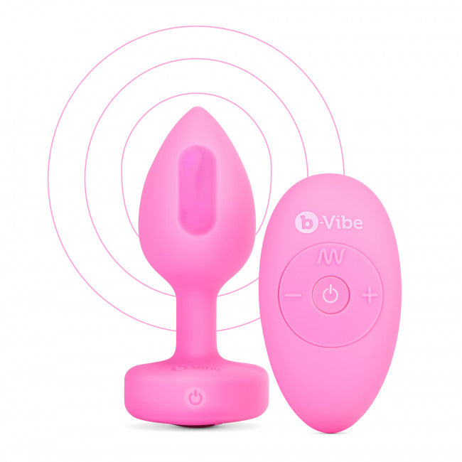 b-Vibe Vibrating Heart Plug S/M Pink