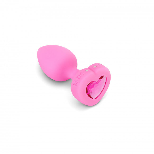 b-Vibe Vibrating Heart Plug S/M Pink